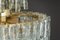 Murano Ice Glass Tubes Kronleuchter Doria zugeschrieben, Deutschland, 1960er 13