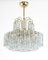 Murano Ice Glass Tubes Chandelier attributed to Doria, Germany, 1960s 3