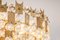 Large Gilt Brass and Crystal Glass Chandelier attributed to Palwa Germany, 1960s, Image 11