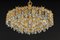 Large Gilt Brass and Crystal Glass Chandelier attributed to Palwa Germany, 1960s, Image 17