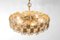 Large Gilt Brass and Crystal Glass Chandelier attributed to Palwa Germany, 1960s 12