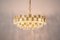 Large Gilt Brass and Crystal Glass Chandelier attributed to Palwa Germany, 1960s 14