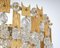 Large Gilt Brass and Crystal Glass Chandelier attributed to Palwa Germany, 1960s 7