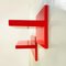 Modern Italian Red Plastic Shelves by Marcello Siard for Kartell, 1970s, Set of 6 7