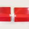 Modern Italian Red Plastic Shelves by Marcello Siard for Kartell, 1970s, Set of 6 5