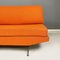 Mid-Century Modern Italian Orange Fabric and Black Metal Sofa and Bed, 1960s 9