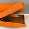 Mid-Century Modern Italian Orange Fabric and Black Metal Sofa and Bed, 1960s 11