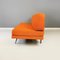 Mid-Century Modern Italian Orange Fabric and Black Metal Sofa and Bed, 1960s 6