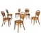 Antique French Beech and Vienna Straw Chairs from Thonet, 1890s, Set of 6 1