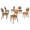 Antique French Beech and Vienna Straw Chairs from Thonet, 1890s, Set of 6, Image 1