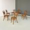 Antique French Beech and Vienna Straw Chairs from Thonet, 1890s, Set of 6 2