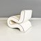 Fauteuil Arrondi Moderne en Cuir Blanc, Italie attribué à Augusto Betti pour Habitat Faenza, 1970s 9