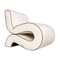 Modern Italian White Leather Curved Armchair attributed to Augusto Betti for Habitat Faenza, 1970s, Image 1