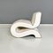 Modern Italian White Leather Curved Armchair attributed to Augusto Betti for Habitat Faenza, 1970s 10