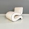 Modern Italian White Leather Curved Armchair attributed to Augusto Betti for Habitat Faenza, 1970s 11