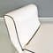 Modern Italian White Leather Curved Armchair attributed to Augusto Betti for Habitat Faenza, 1970s 3