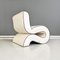 Modern Italian White Leather Curved Armchair attributed to Augusto Betti for Habitat Faenza, 1970s 7