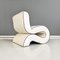 Modern Italian White Leather Curved Armchair attributed to Augusto Betti for Habitat Faenza, 1970s, Image 7