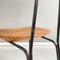 Mid-Century Italian Wooden and Black Enamelled Metal Rod Chair, 1950s 10