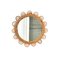 Espejo de pared en forma de flor en forma de sol de ratán, Italia, años 60, Imagen 6
