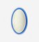 Oval Blue Wall Mirror by Metalvetro Galvorame, Italy, 1960s, Image 7