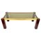 Rectangular Coffee Table in Wood, Brass and Smoked Glass, Italy, 1960s 1