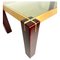 Rectangular Coffee Table in Wood, Brass and Smoked Glass, Italy, 1960s, Image 7