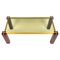 Rectangular Coffee Table in Wood, Brass and Smoked Glass, Italy, 1960s 3