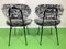 Vintage Metal Chairs with Flokati Wallpapering, 1950s, Set of 2 3
