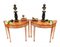 Regency Satinwood Demi Lune Hall Console Tables, Set of 2 2