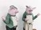 Early 20th Century Butchers Shop Pig Display Models, 1930s, Set of 2 3