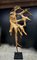Abstrakte Wurzelskulptur aus Mahagoni lackiert auf schwarzem Metallständer, 2022 6