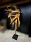 Escultura abstracta de raíz de caoba lacada sobre base de metal negro, 2022, Imagen 3