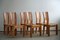 Mid-Century Modern Danish Elm Sculptural Dining Chairs, 1970s, Set of 6 6