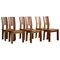 Mid-Century Modern Danish Elm Sculptural Dining Chairs, 1970s, Set of 6, Image 1