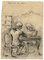 G. Cervelli, The Card Players, 1910s, Pen & Ink Drawing 2