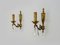 Bronze Wall Sconces with Glass Pendants, 1960s, Set of 2 5