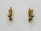 Bronze Wall Sconces with Glass Pendants, 1960s, Set of 2 3