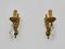 Bronze Wall Sconces with Glass Pendants, 1960s, Set of 2 6