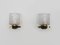 Modernist Brass and Glass Wall Lights from Arlus, 1950s, Set of 2 3