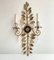 Vintage Metal with Crystal Flowers Wall Light by Banci Firenze, 1960s 1