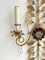Lampada da parete vintage in metallo con fiori in cristallo di Banci Firenze, anni '60, Immagine 7