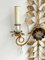 Vintage Metal with Crystal Flowers Wall Light by Banci Firenze, 1960s 7