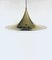 Postmodern Witch Hat Gold Pendant Lamp, 1980s, Image 1