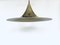 Postmodern Witch Hat Gold Pendant Lamp, 1980s 8