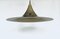 Postmodern Witch Hat Gold Pendant Lamp, 1980s 6