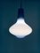 Opaline Blue Glass Pendant Lamp attributed to Massimo Vignelli for Venini Murano, Italy, 1950s 10