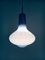 Lampada a sospensione in vetro opalino blu attribuita a Massimo Vignelli per Venini Murano, Italia, anni '50, Immagine 2