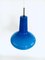 Opaline Blue Glass Pendant Lamp attributed to Massimo Vignelli for Venini Murano, Italy, 1950s, Image 6