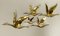 Vintage Flying Birds Brass Wall Decoration, 1960s, Set of 5, Image 8